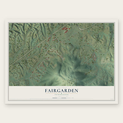 Fairgarden, Tennessee map print, the full design