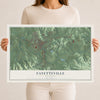 Map of Fayetteville, Tennessee, 12 x 18 inch unframed archival matte print