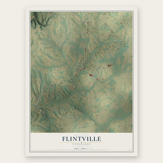 Flintville, Tennessee map print, the full design