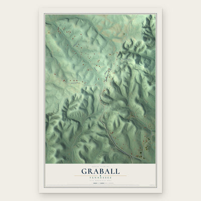 Graball, Tennessee map print, the full design