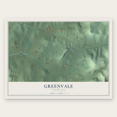 Greenvale, Tennessee map print, the full design