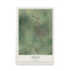 Map of Halls, Tennessee, 12 x 18 inch unframed archival matte print