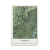 Map of Harriman, Tennessee, 12 x 18 inch unframed archival matte print