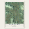 Irving College, Tennessee map print, the full design