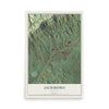 Map of Jacksboro, Tennessee, 12 x 18 inch unframed archival matte print