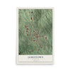 Map of Jamestown, Tennessee, 12 x 18 inch unframed archival matte print