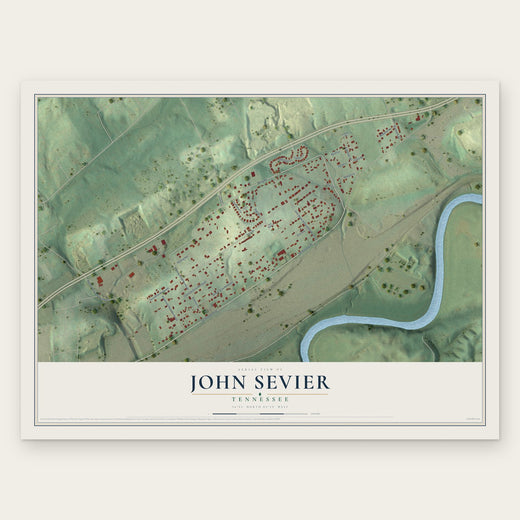 John Sevier, Tennessee map print, the full design