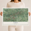 Map of Karns, Tennessee, 12 x 18 inch unframed archival matte print