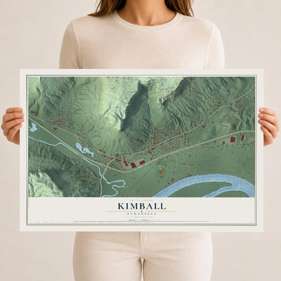 Map of Kimball, Tennessee, 12 x 18 inch unframed archival matte print