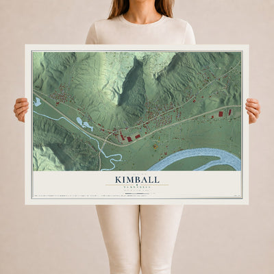 Map of Kimball, Tennessee, 24 x 36 inch unframed archival matte print