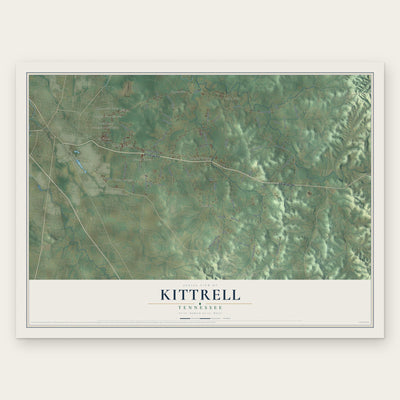 Kittrell, Tennessee map print, the full design