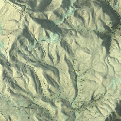 Second close-up of the map of La Follette, Tennessee print showing more streets and buildings