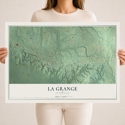 Map of La Grange, Tennessee, 18 x 24 inch unframed archival matte print