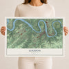 Map of Loudon, Tennessee, 12 x 18 inch unframed archival matte print