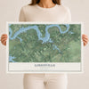 Map of Louisville, Tennessee, 12 x 18 inch unframed archival matte print