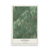 Map of Luttrell, Tennessee, 12 x 18 inch unframed archival matte print