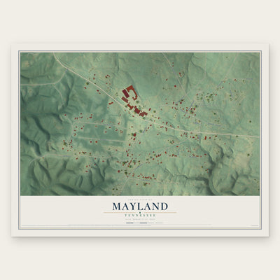Mayland, Tennessee map print, the full design