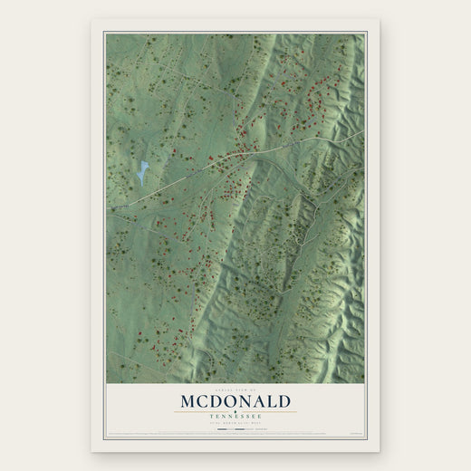 McDonald, Tennessee map print, the full design