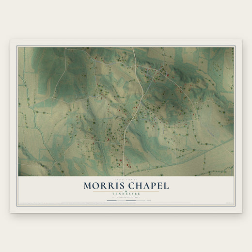 Morris Chapel, Tennessee map print, the full design