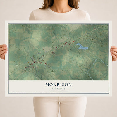 Map of Morrison, Tennessee, 18 x 24 inch unframed archival matte print