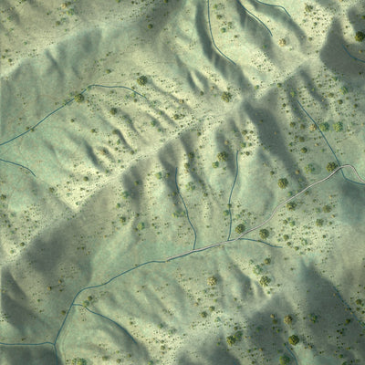 Second close-up of the map of Mountain City, Tennessee print showing more streets and buildings