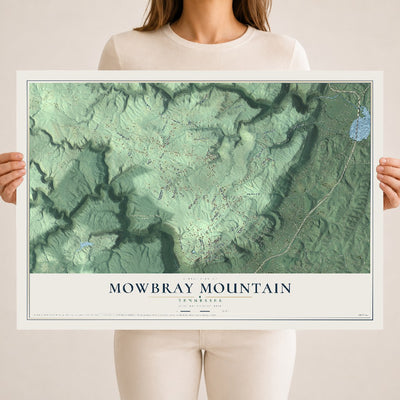 Map of Mowbray Mountain, Tennessee, 18 x 24 inch unframed archival matte print