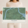 Map of New Hope, Tennessee, 12 x 18 inch unframed archival matte print