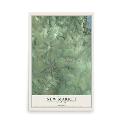 Map of New Market, Tennessee, 12 x 18 inch unframed archival matte print