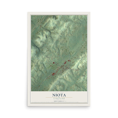 Map of Niota, Tennessee, 12 x 18 inch unframed archival matte print