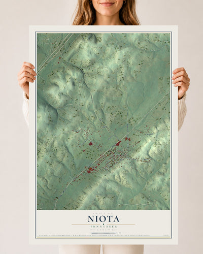 Map of Niota, Tennessee, 24 x 36 inch unframed archival matte print