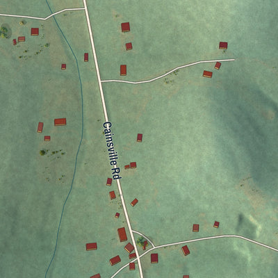 Close-up of the map of Norene, Tennessee print showing street and building detail