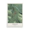 Map of Normandy, Tennessee, 12 x 18 inch unframed archival matte print