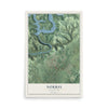 Map of Norris, Tennessee, 12 x 18 inch unframed archival matte print
