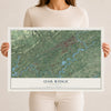 Map of Oak Ridge, Tennessee, 12 x 18 inch unframed archival matte print
