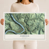 Map of Oakdale, Tennessee, 12 x 18 inch unframed archival matte print