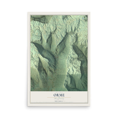 Map of Orme, Tennessee, 12 x 18 inch unframed archival matte print