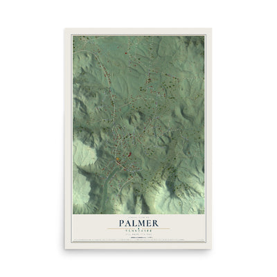 Map of Palmer, Tennessee, 12 x 18 inch unframed archival matte print