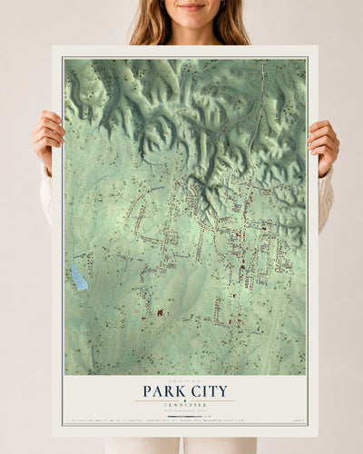 Map of Park City, Tennessee, 24 x 36 inch unframed archival matte print