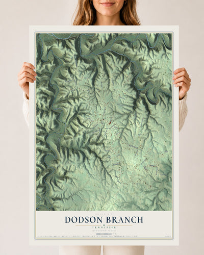 Map of Dodson Branch, Tennessee, 24 x 36 inch unframed archival matte print