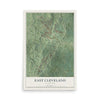 Map of East Cleveland, Tennessee, 12 x 18 inch unframed archival matte print