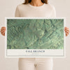 Map of Fall Branch, Tennessee, 12 x 18 inch unframed archival matte print