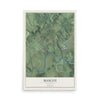 Map of Mascot, Tennessee, 12 x 18 inch unframed archival matte print