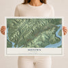 Map of Midtown, Tennessee, 12 x 18 inch unframed archival matte print
