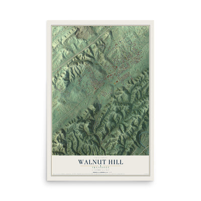 Map of Walnut Hill, Tennessee, 12 x 18 inch unframed archival matte print