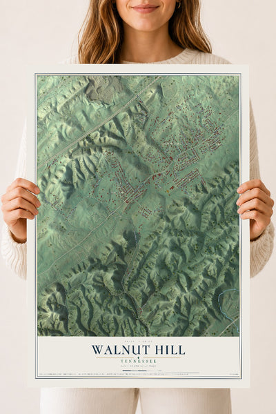 Map of Walnut Hill, Tennessee, 18 x 24 inch unframed archival matte print