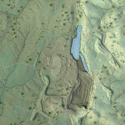 Second close-up of the map of Wildwood Lake, Tennessee print showing more streets and buildings