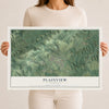 Map of Plainview, Tennessee, 12 x 18 inch unframed archival matte print