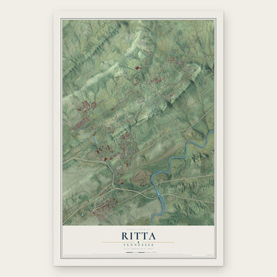 Ritta, Tennessee map print, the full design