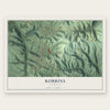 Robbins, Tennessee map print, the full design