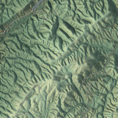Close-up of the map of Rural Vale, Tennessee print showing street and building detail